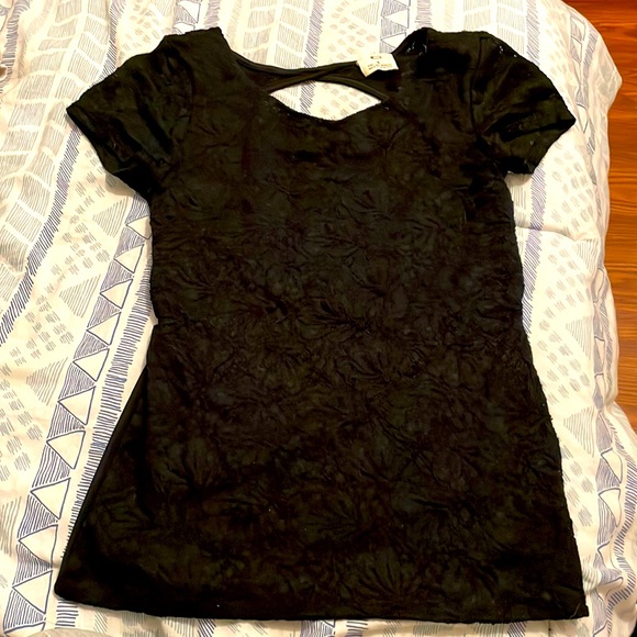 Pins & Neddles, size small, black, open back shirt, lace, good condition - Picture 1 of 3